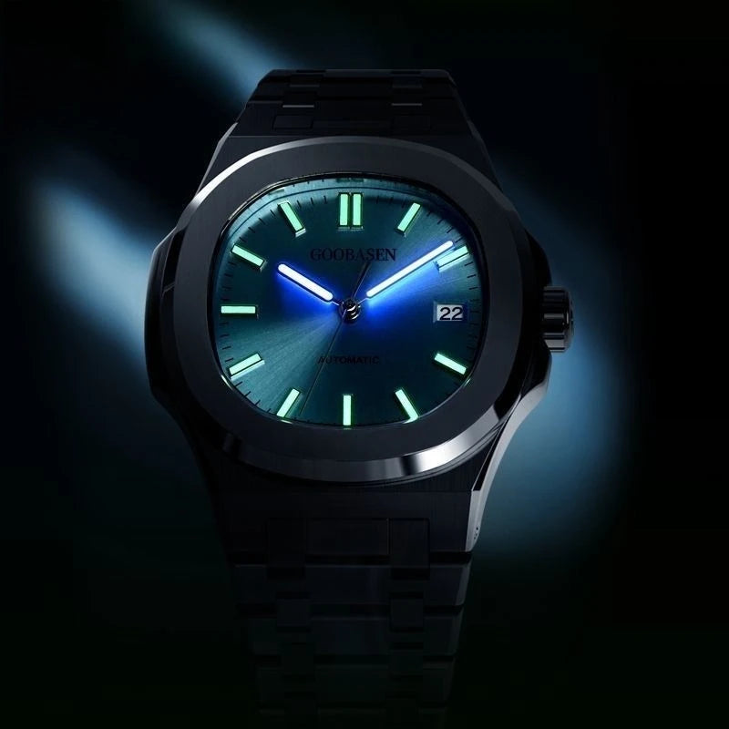 Men's Luxury Steel Strap Quartz Wristwatch | Luminous Waterproof Dress Watch