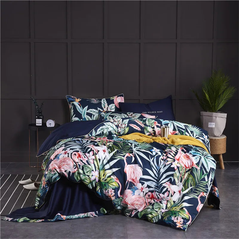 500TC Egyptian Cotton Bedding Set – 4 or 6-Piece Luxury Duvet Cover with Sheet & Pillowcases, 19 Colors