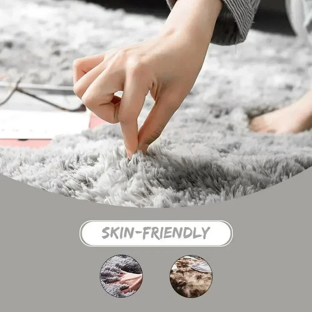 Round Shaggy Area Rug – Soft Non-Slip Circle Carpet for Bedroom & Living Room