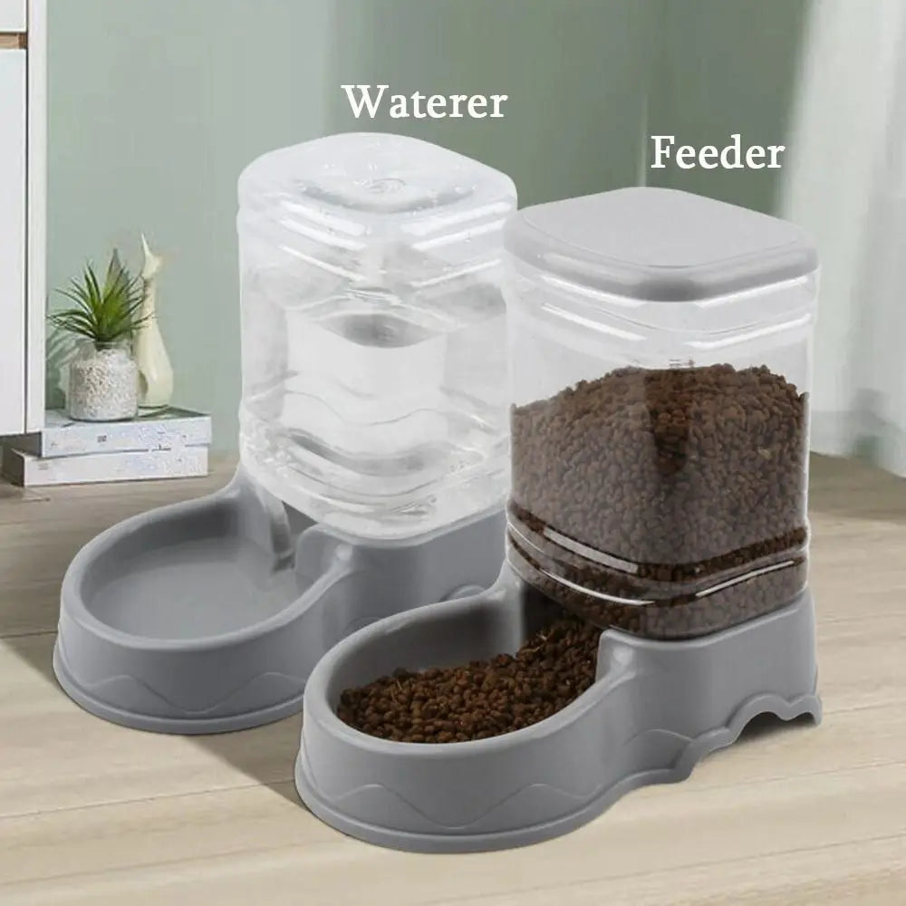 3.8L Automatic Pet Water Fountain & Food Dispenser