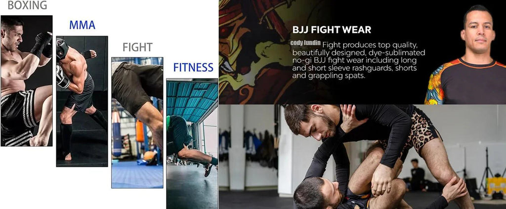 Men's MMA Rashguard BJJ 4-Piece Set – Gorilla Print Grappling Tracksuit