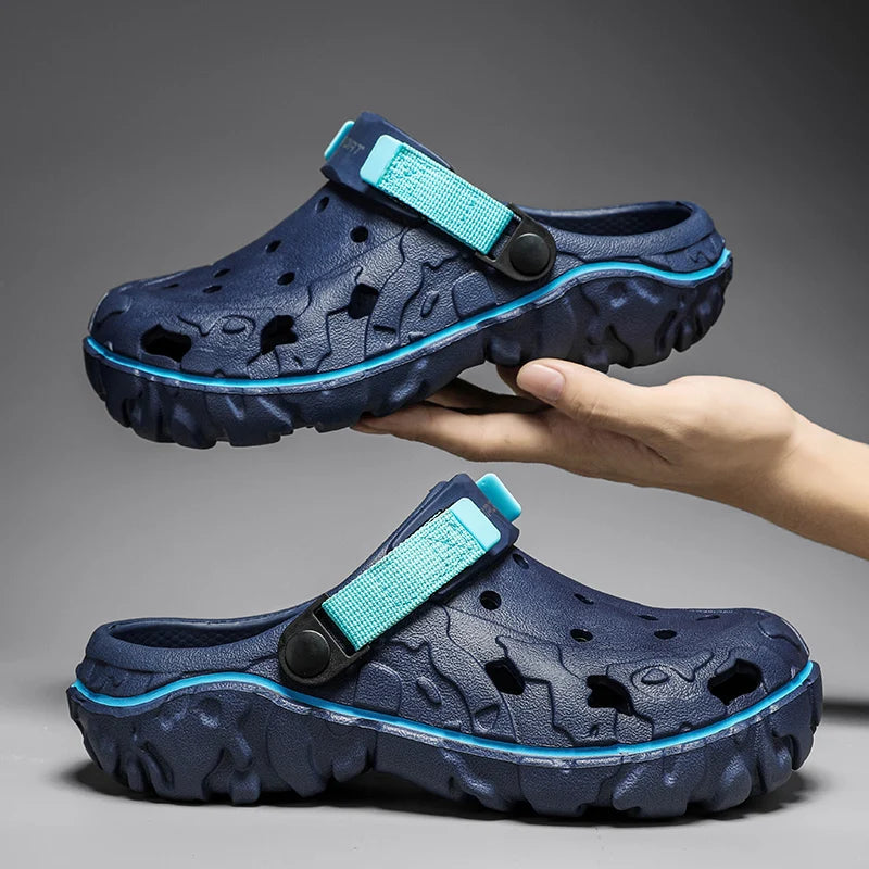 Men's Summer Clogs — Non-Slip Breathable Thick Bottom Beach Sandals Big Size 45 46 47