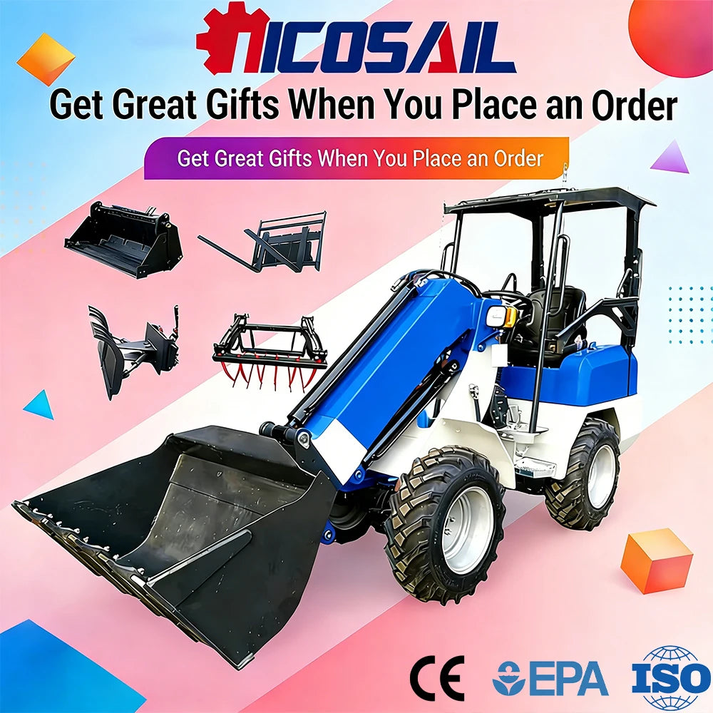 Nicosail KZL918 Mini Telescopic Wheel Loader – CE Certified, Easy Operation for Farm & Construction