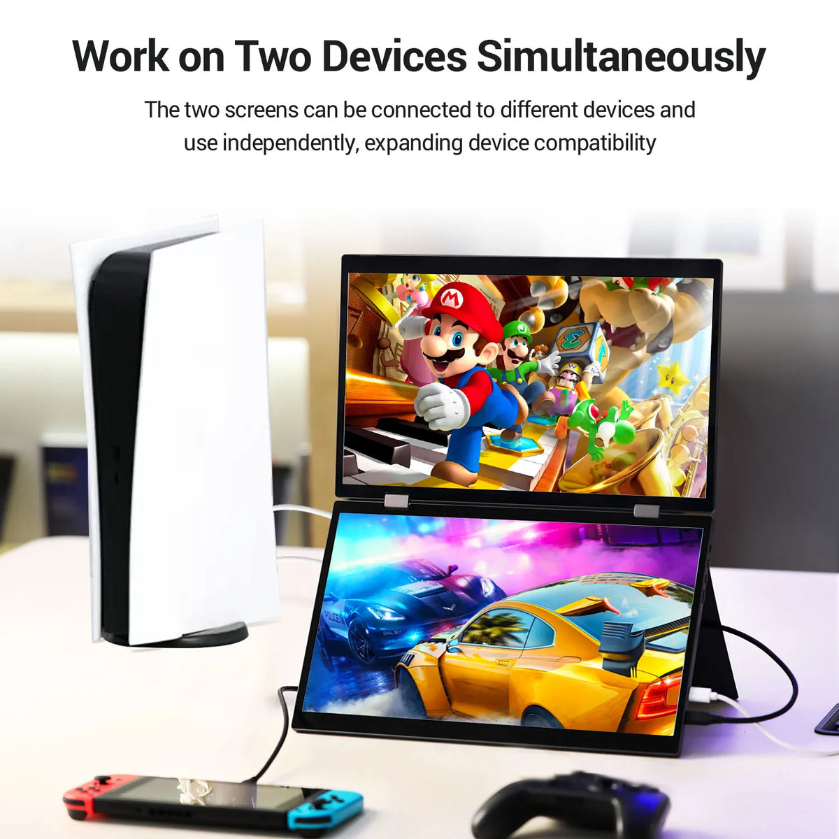 15.6-Inch Dual Screen Portable Monitor – Full HD IPS Touch