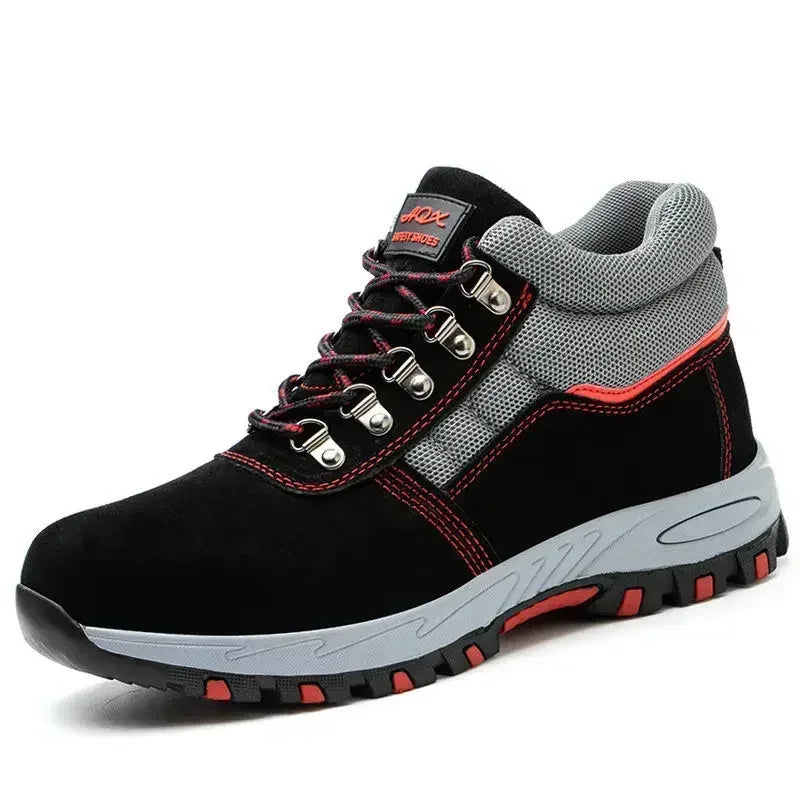 Men's Retro Leather Ankle Boots — Lace-Up Microfiber Business Booties with Rubber Sole