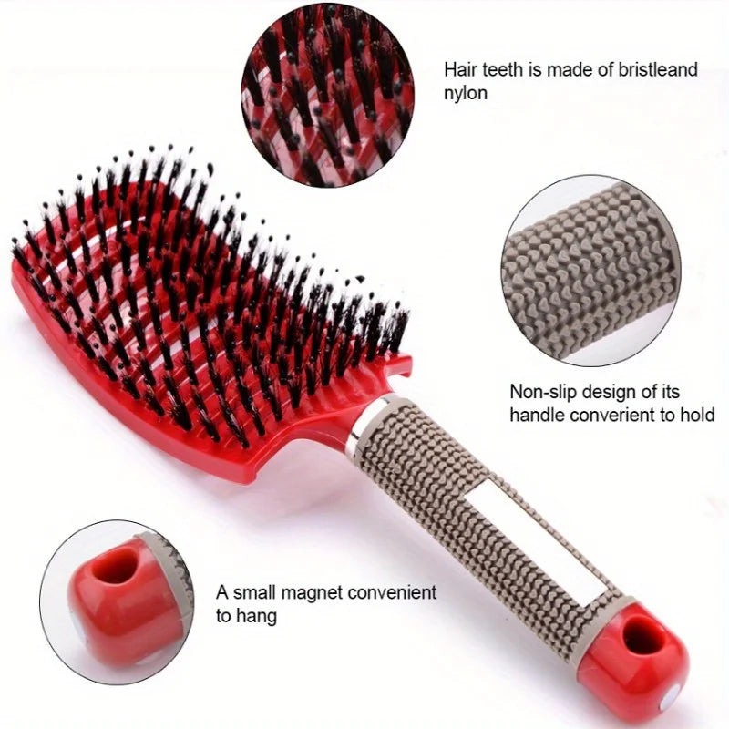 Scalp Massage Hair Brush – Professional Detangling Tool for Wet & Curly Hair