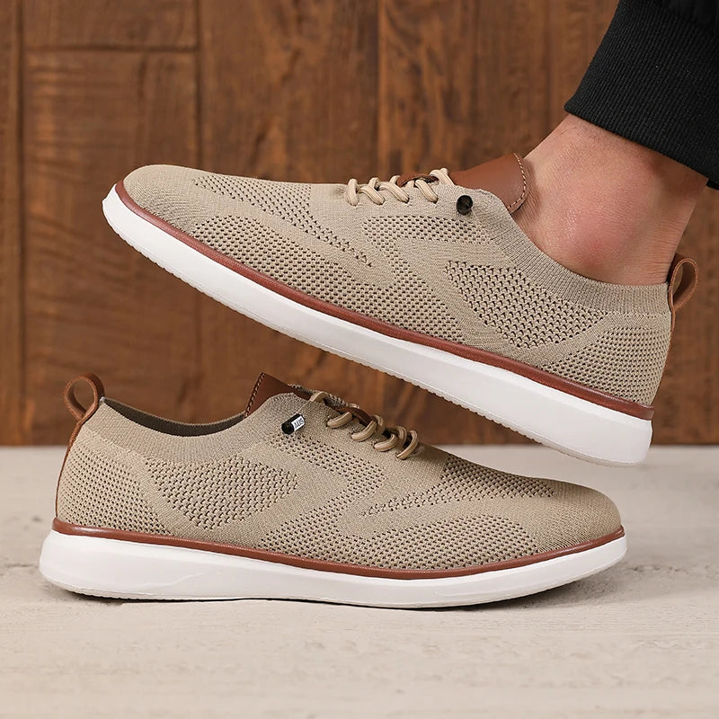 Men's Air Mesh Lace-Up Walking Shoes