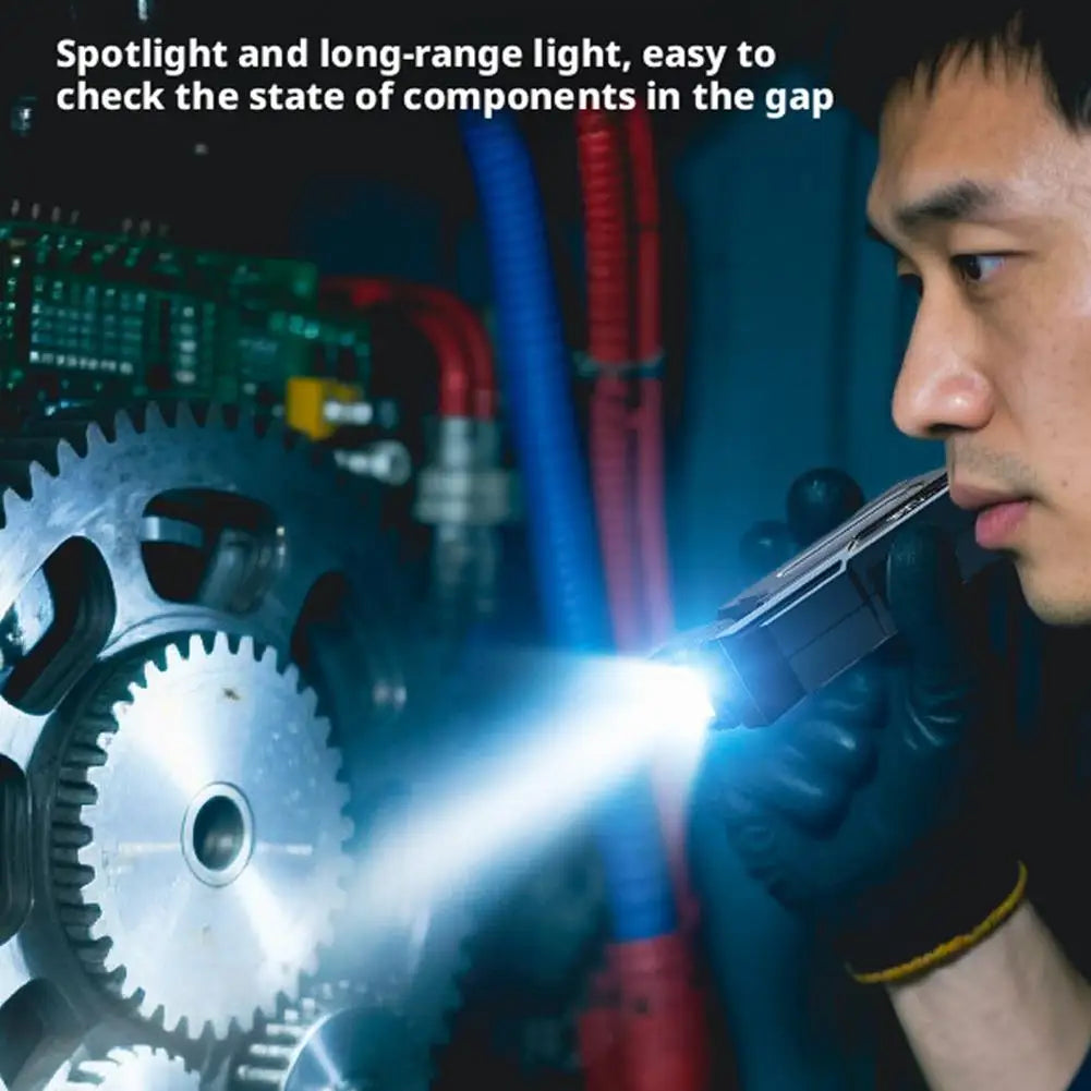 Mini COB LED Flashlight – 400 Lumen, 180° Rotating Magnetic Base, IP68, USB Rechargeable Work Light
