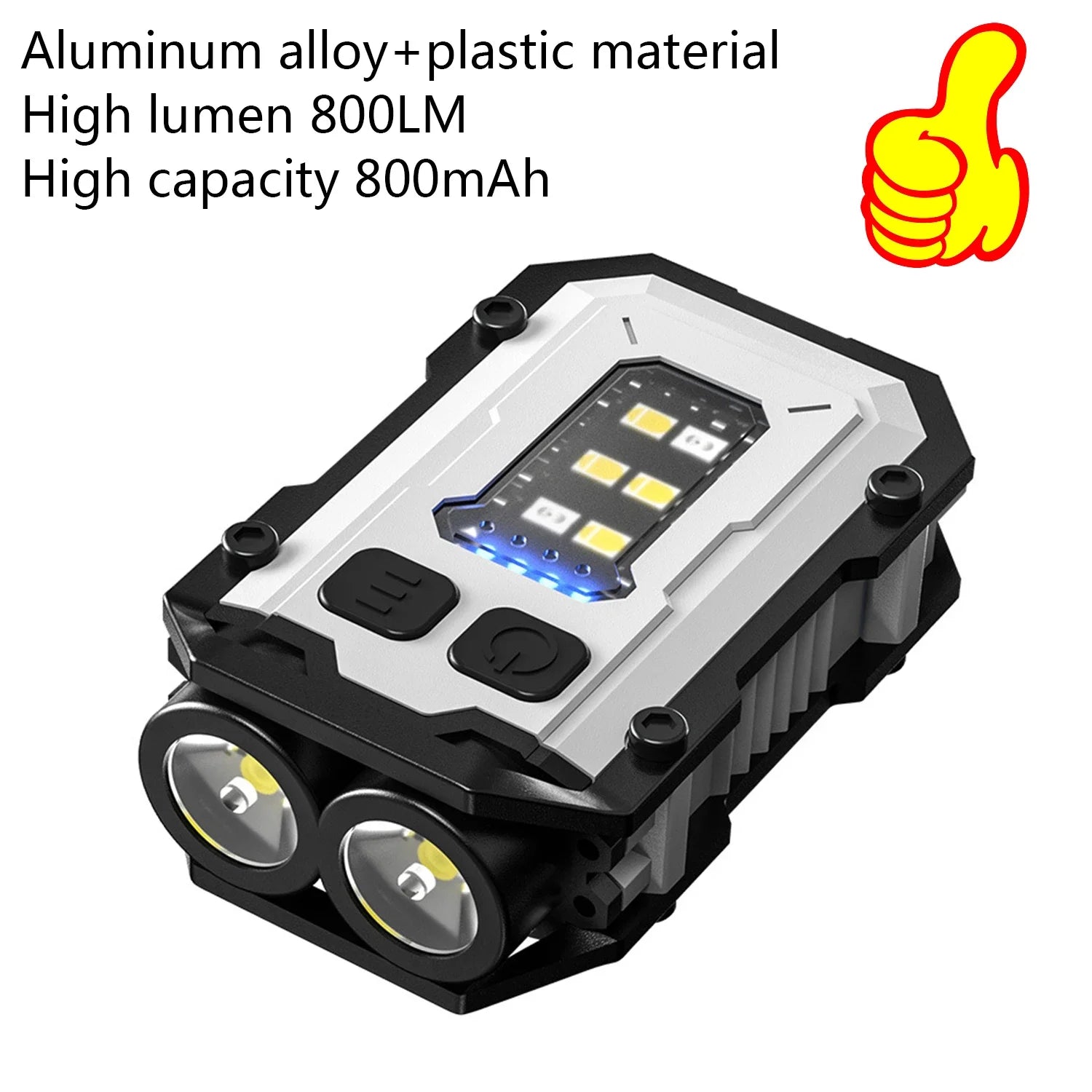 Mini USB Rechargeable LED Flashlight — Magnetic Tail, COB Side Light, Camping Lantern