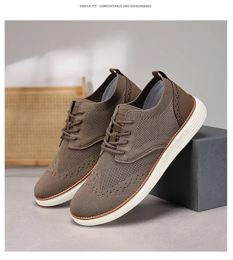 Men's Air Mesh Lace-Up Walking Shoes
