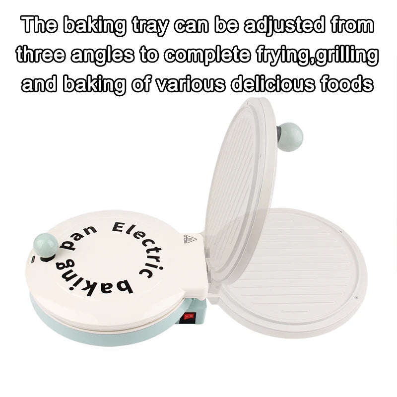 Multifunction Electric Pizza Griddle & Crepe Maker – Double-Sided Heating, Non-Stick Pancake, Steak & Grill Skillet, EU Plug