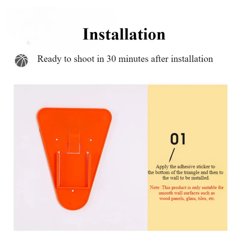 Kids Indoor Basketball Hoop – Wall-Mounted Folding Mini Hoop for Home & Bedroom Training