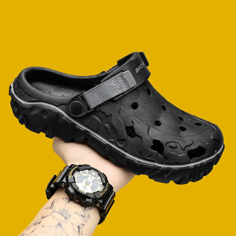 Men's Summer Clogs — Non-Slip Breathable Thick Bottom Beach Sandals Big Size 45 46 47