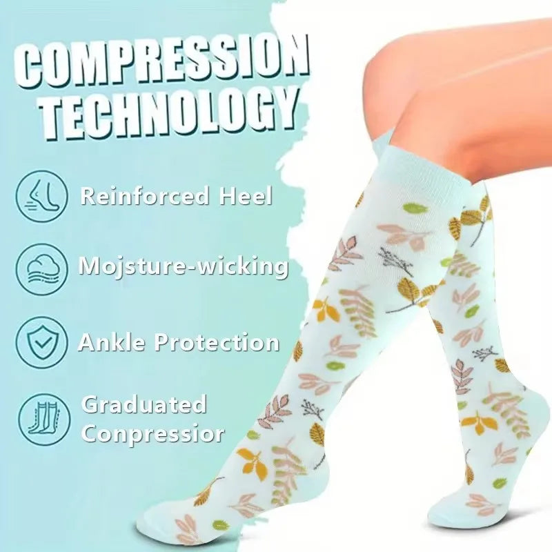 Knee High Compression Stockings 20-30mmHg – 6 Pairs Sports, Medical, Varicose Veins, Pregnancy, Edema & Diabetes