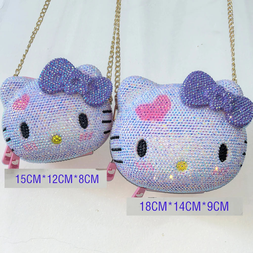 Handmade Rhinestone Crystal Crossbody Bag – Kawaii Kids Girls Handbag Birthday Gift