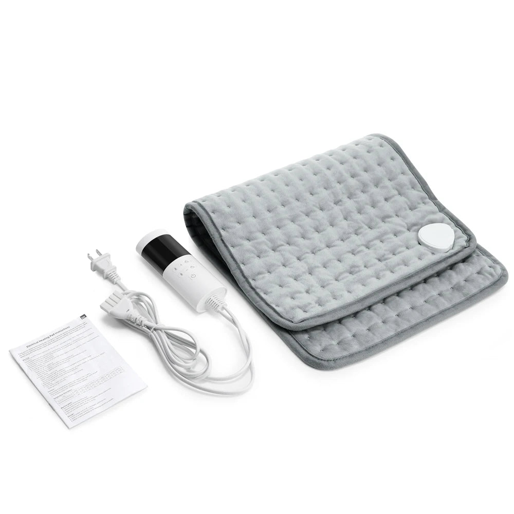 Electric Heating Pad — 9 Levels, 4 Modes, Timer, 30x60cm Washable Heated Blanket for Back, Shoulder & Knee
