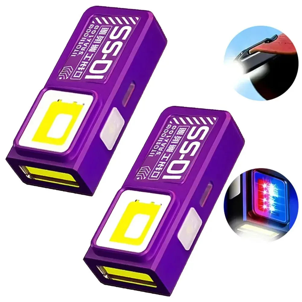 Mini COB LED Flashlight – 800 Lumen, Rechargeable, Belt Clip, Magnet, Waterproof EDC Pocket Light