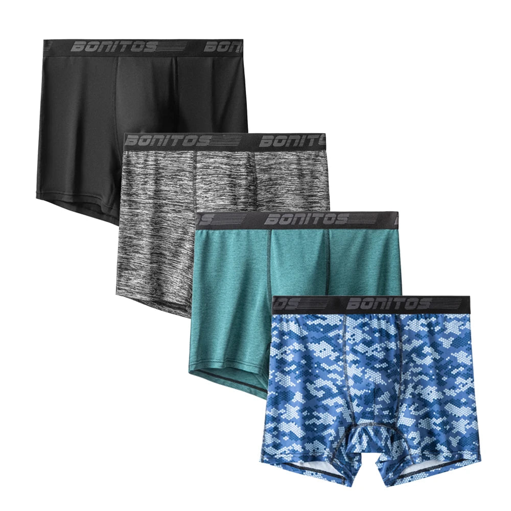Men's Stretch Boxer Briefs, 4-Pack