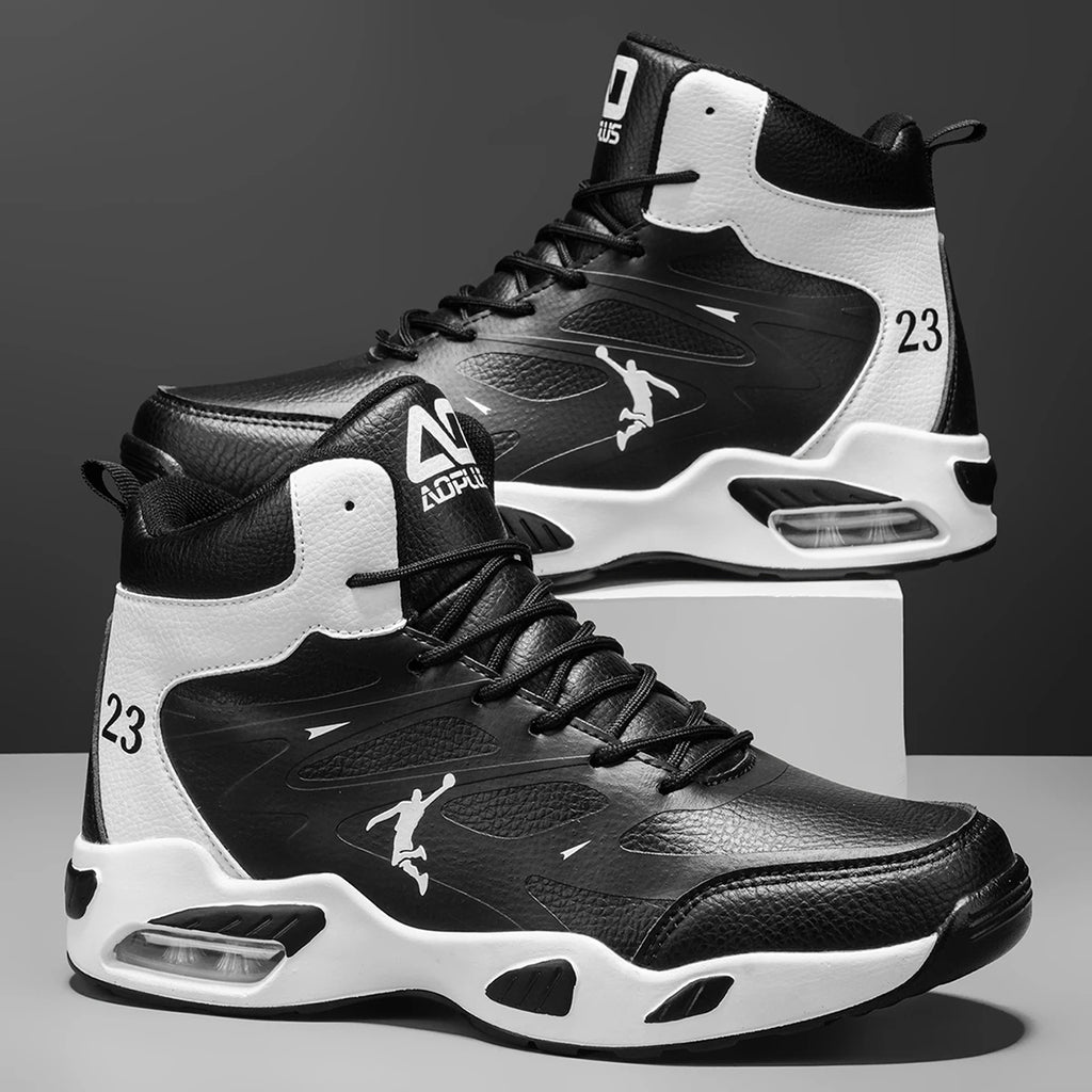 Men's High-Top Air Cushion Basketball Shoes – Non-Slip Breathable Sneakers