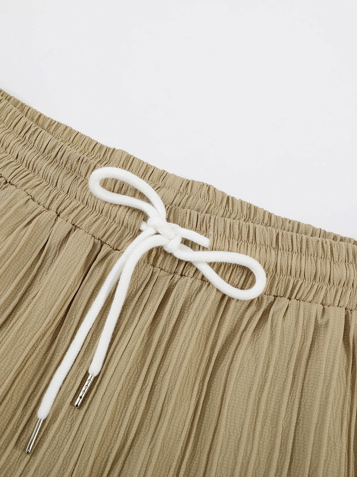 Men's Cuban Collar Shirt & Pleated Shorts 2-Piece Set – Textured Commuter Outfit