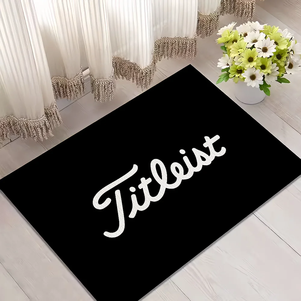 Fashion Logo Brand Area Rug – Anti-Slip, Fade-Resistant Floor Mat for Bedroom, Hallway & Balcony, 4 Colors & 7 Sizes