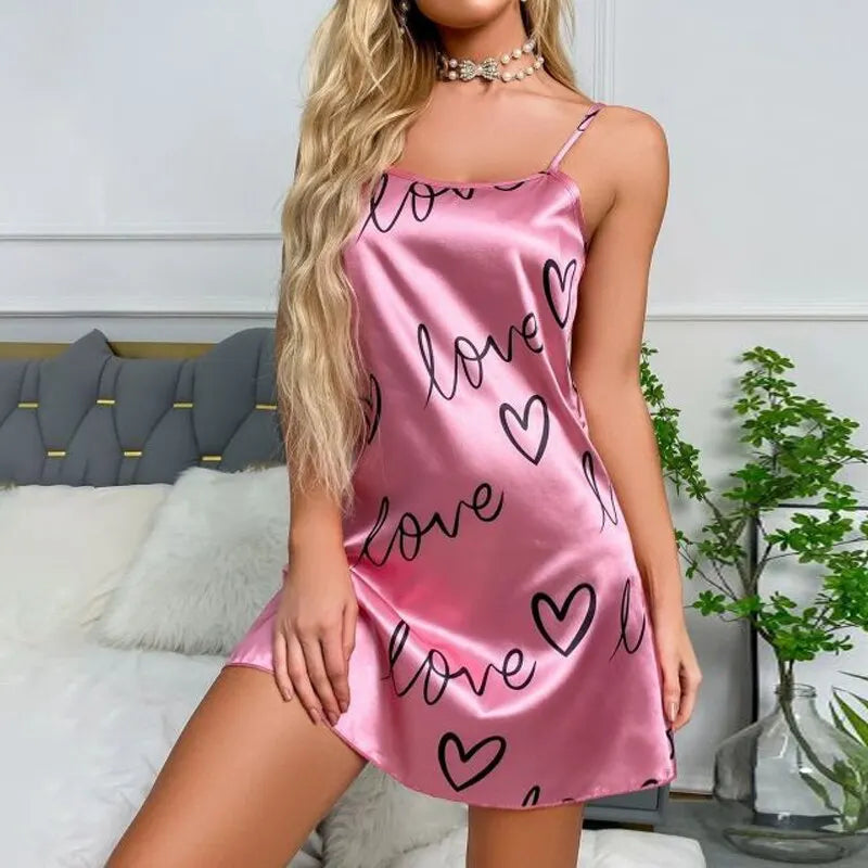 Satin Cami Slip Nightdress — Silky Sleeveless Chemise