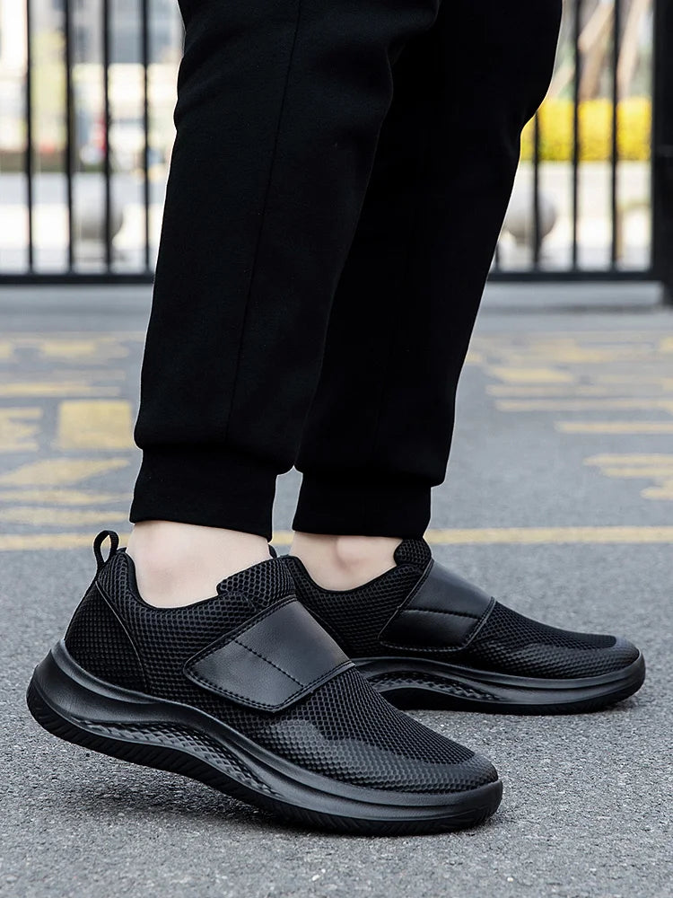 Men's Wide Orthopedic Diabetic Walking Shoes – Soft Adjustable for Swollen Feet, Bunions & Thumb Eversion