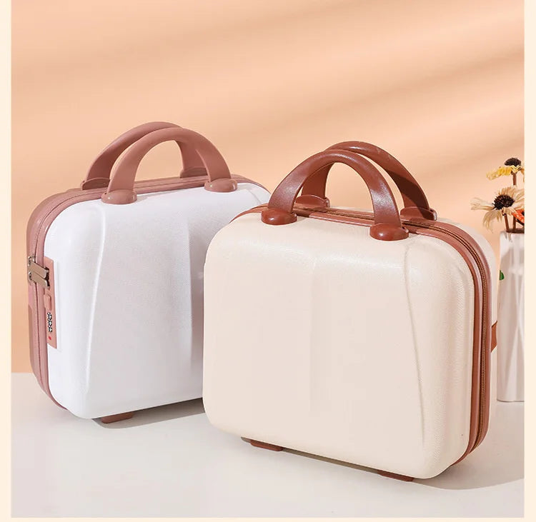 Portable ABS Makeup Organizer Case – Password Lock, Carry-On