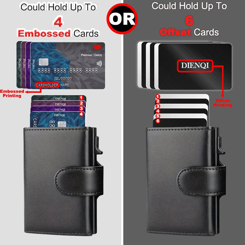 RFID Microfiber Leather Men's Trifold Wallet – Slim Card Holder with Coin Pocket