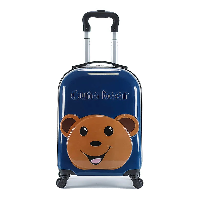 18" 3D Animal Kids Spinner Suitcase — ABS Hard Shell Carry-On for Young Travelers
