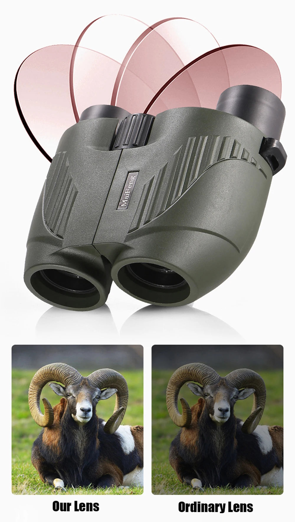 20x25 Compact Binoculars for Outdoor Viewing