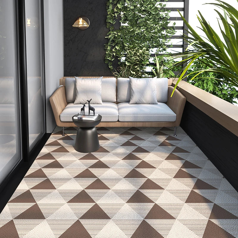 Outdoor Balcony Rug – Oil-Proof Non-Slip PVC Leather Carpet for Living Room & Kitchen