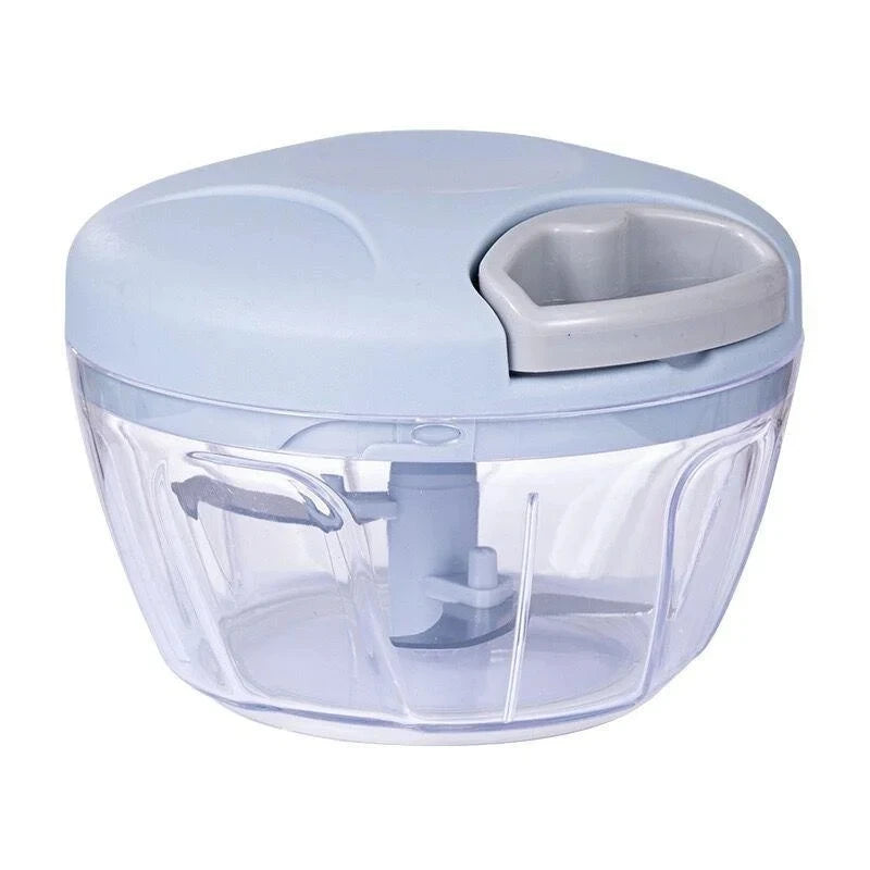 Manual Hand Chopper — 500/900ml Rope Pull Food Processor for Garlic, Onion & Salad