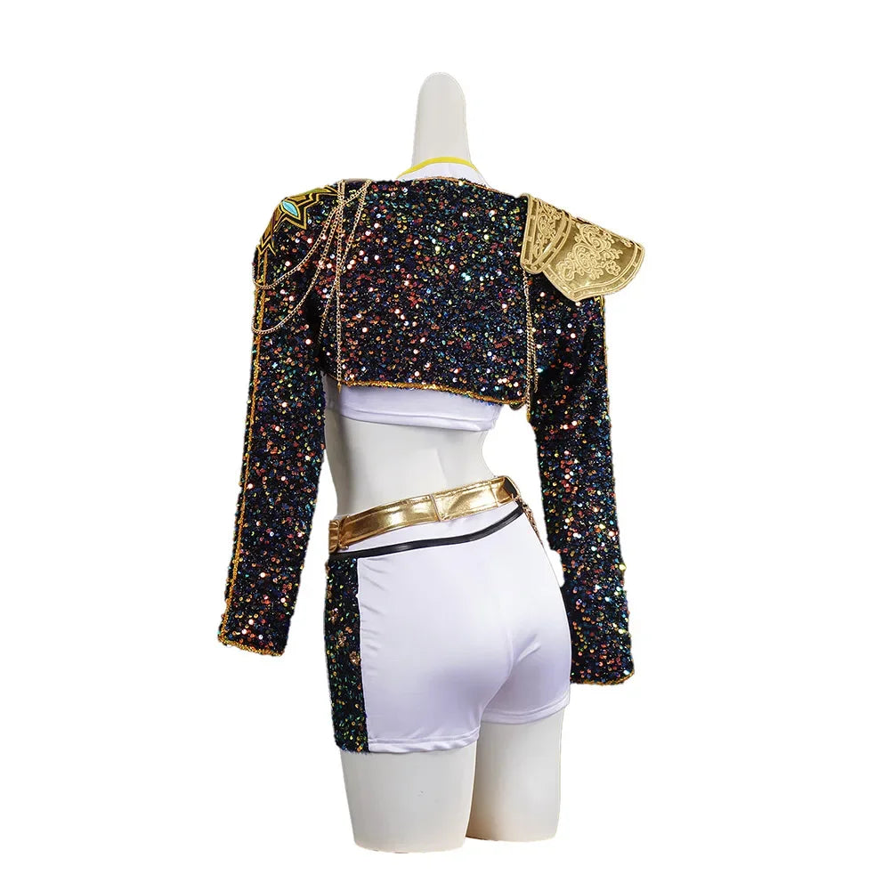 Kids & Adult Black & Gold Cosplay Costume – Halloween Roleplay Uniform