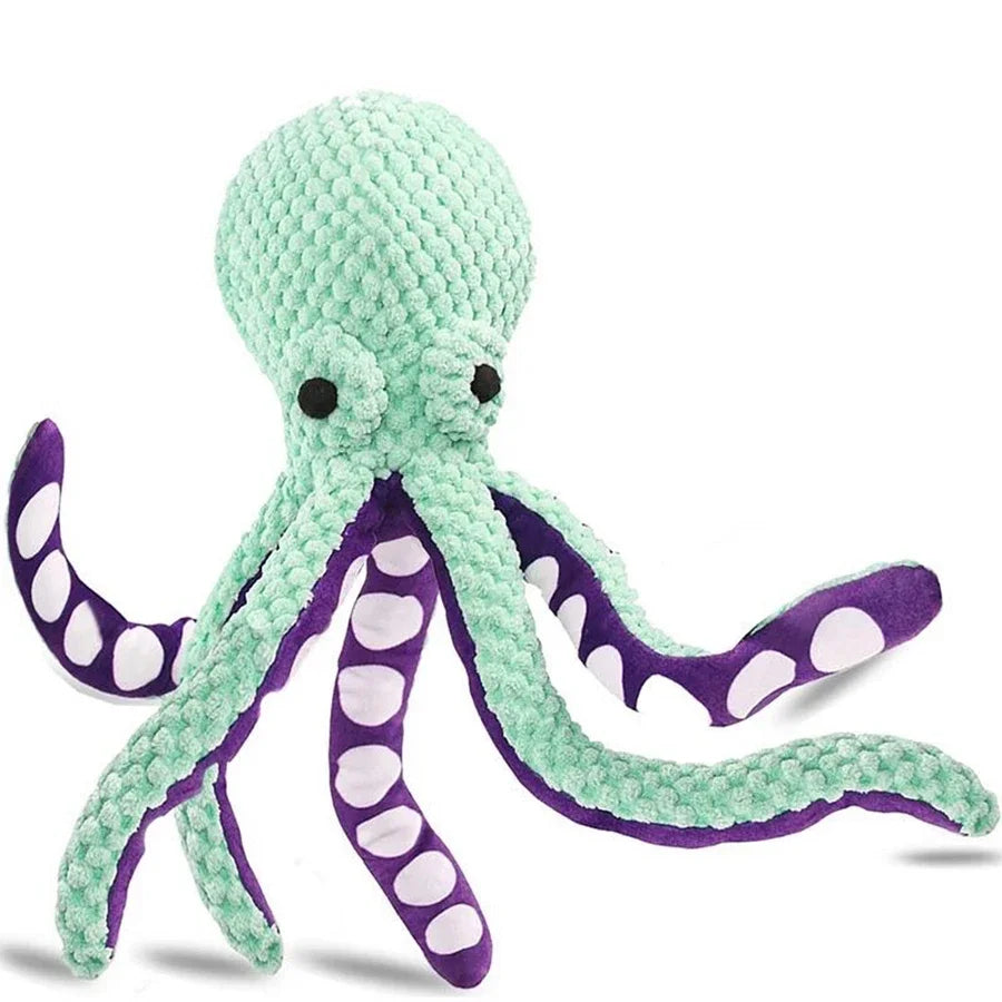 Large Octopus Plush Dog Toy — Boredom Relief Companion