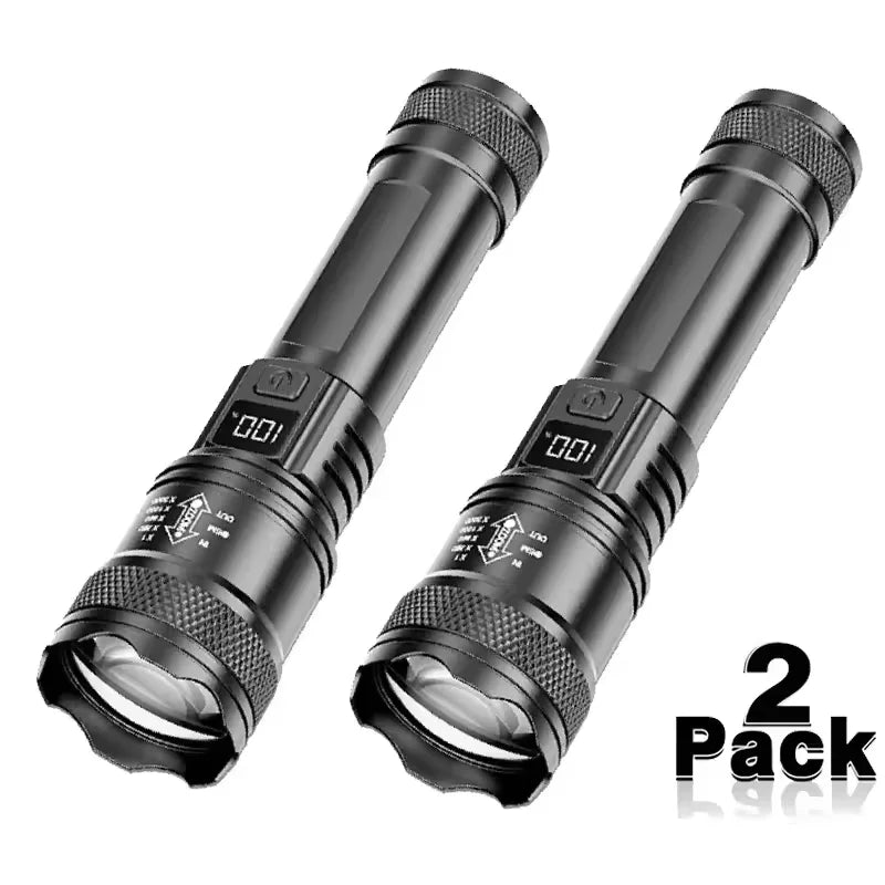 COB+XPE Mini Zoomable Flashlight – 350 Lumen, 3-Mode, USB Rechargeable, Pen Clip, Waterproof Camping Torch