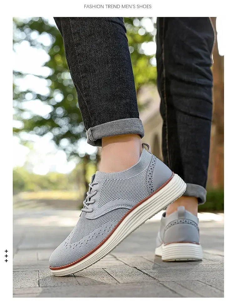 Men's Air Mesh Lace-Up Walking Shoes