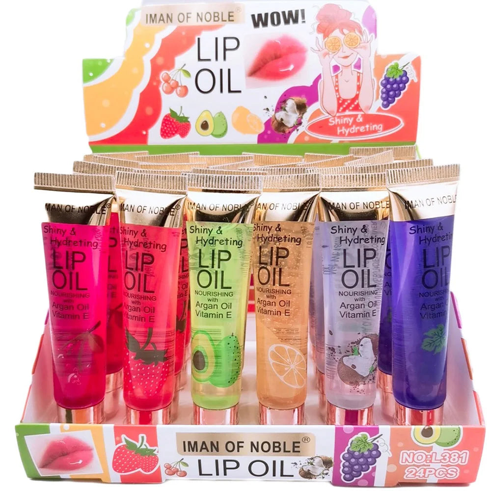 6-Piece Fruity Lip Gloss Set — Hydrating Glossy Clear Lip Gel