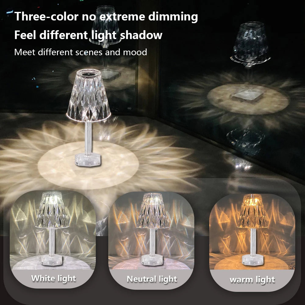 Crystal Night Light – Touch-Control LED Accent