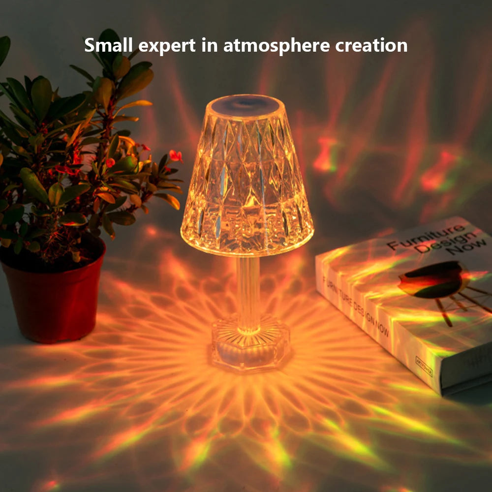 Crystal Night Light – Touch-Control LED Accent