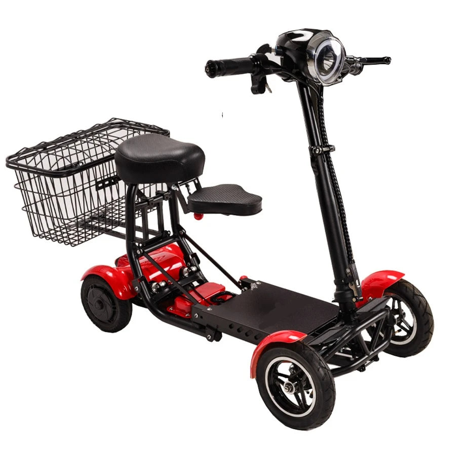 4-Wheel Mobility Scooter for Seniors, Foldable Electric Wheelchair