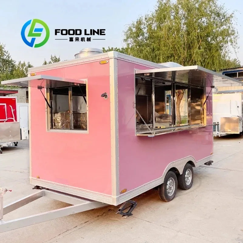 Customized Mobile Food Catering Cart with Full Kitchen – Outdoor Street Vending Trailer