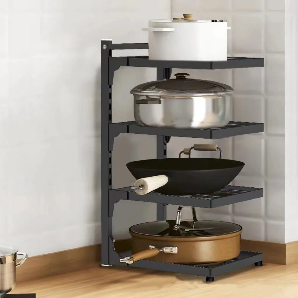 Multi-Layer Kitchen Sink & Stovetop Storage Rack — Adjustable Pot & Cooker Organizer