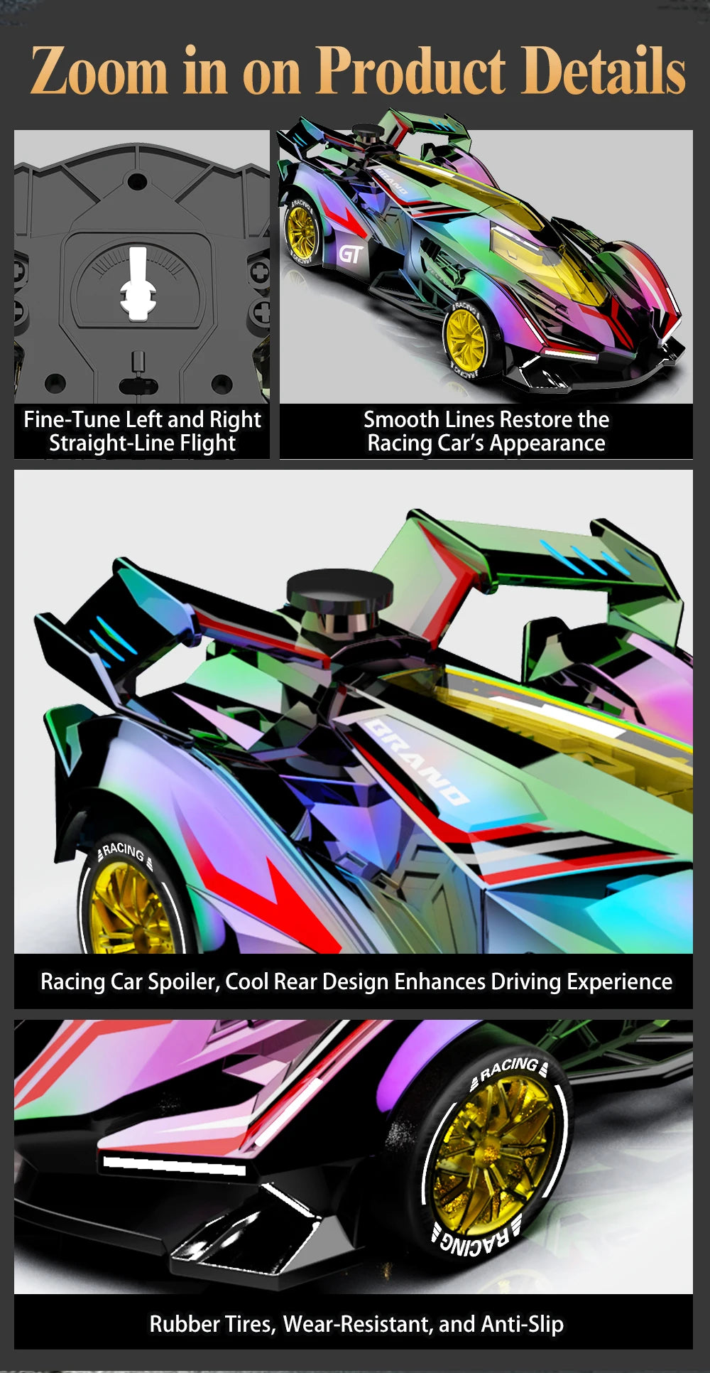 4CH High Speed RC Drift Racing Sports Car – Electric Remote Control Toy Vehicle for Boys & Kids