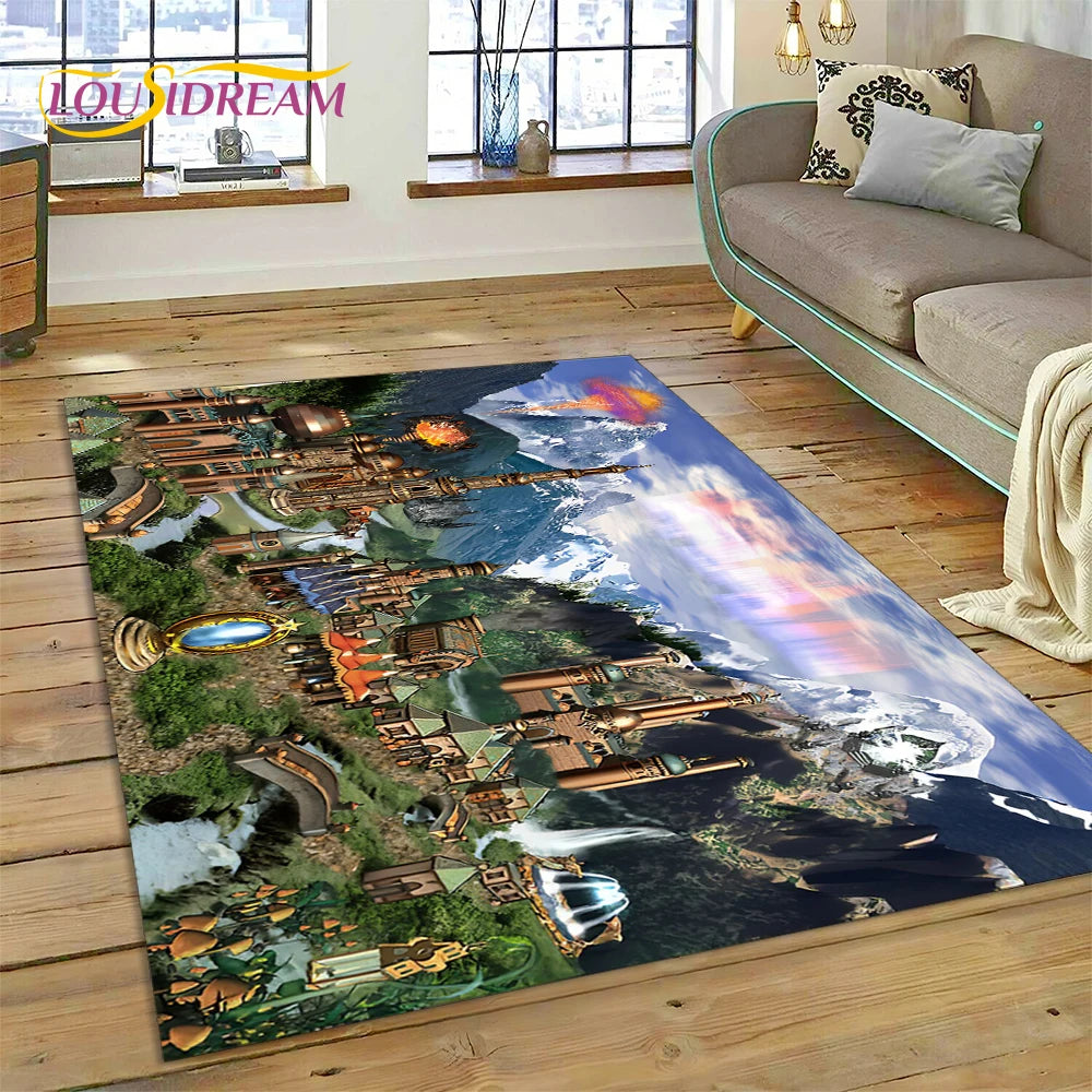Heroes of Might & Magic Retro Gaming Rug – Non-Slip Floor Mat for Living Room, Bedroom & Sofa, 27 Designs & 9 Sizes