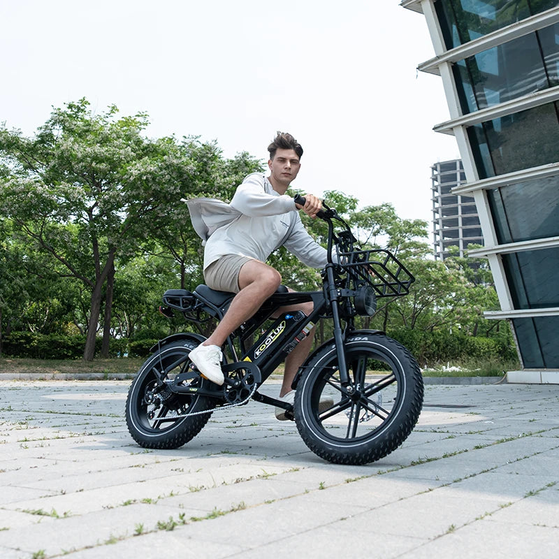 KOOLUX X9 750W All-Terrain Fat Tire Electric Mountain Bike — 48V 15.6Ah 20" Full Suspension, 150km Range