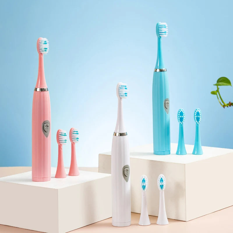 Tongwode Sonic Electric Toothbrush for Adults – Soft Bristle, IPX6 Waterproof, 3 Brush Heads
