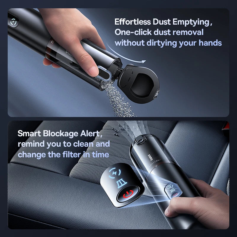 Baseus A5 Air 2-in-1 Wireless Car Vacuum Cleaner – Powerful Handheld Strong Suction Portable