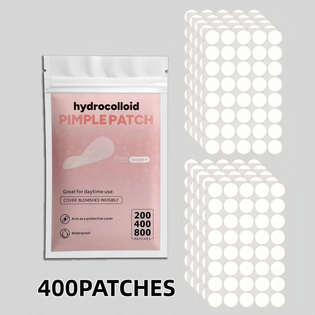 Clear Skin While You Sleep — Invisible Hydrocolloid Pimple Patches | 200/400/800pcs, Mixed Sizes, Deep-Cleansing, Gentle & Skin-Friendly