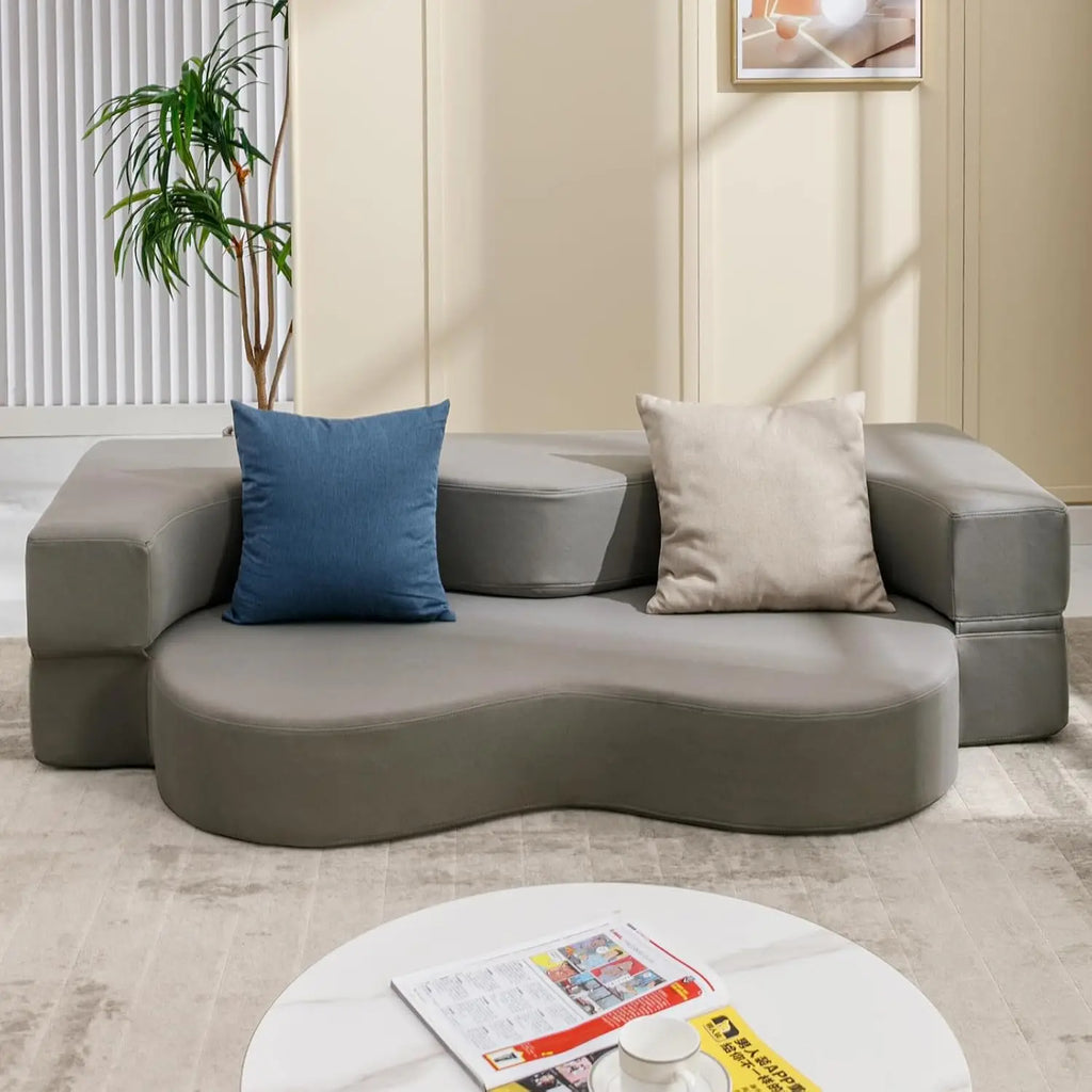 Sofa by Day, Queen Bed by Night — Convertible Floor Futon Sofa Bed | Memory Foam, No Assembly, Washable Cover, 78.8"